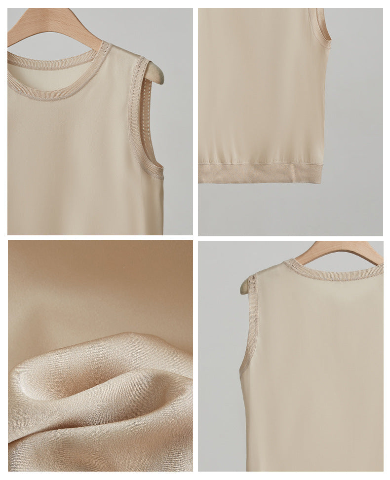 Round Neck Sleeveless Pullover Vest